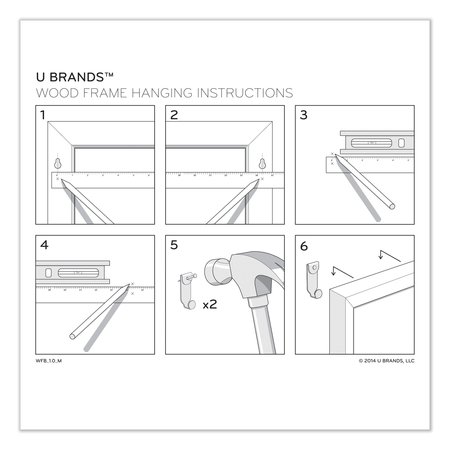 U Brands Linen Bulletin Board w/Decor Frame, 30x20, Natural Surface/White Frame 2074U00-01